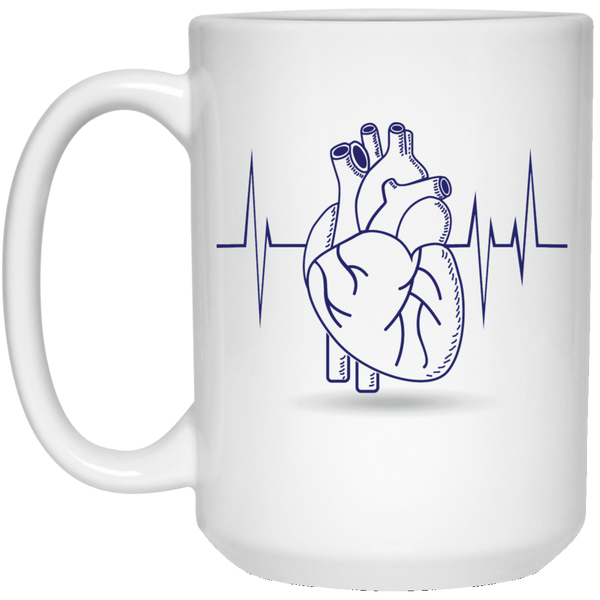 EKG Heart Blue: Plain