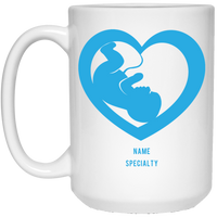 OB Blue Heart: Plain
