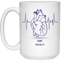 EKG Heart Blue: Personalized